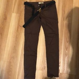 Brown women’s mid rise jeans